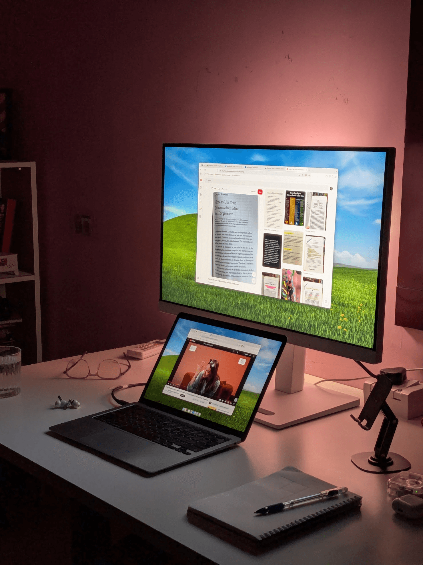 Laptop on a desk