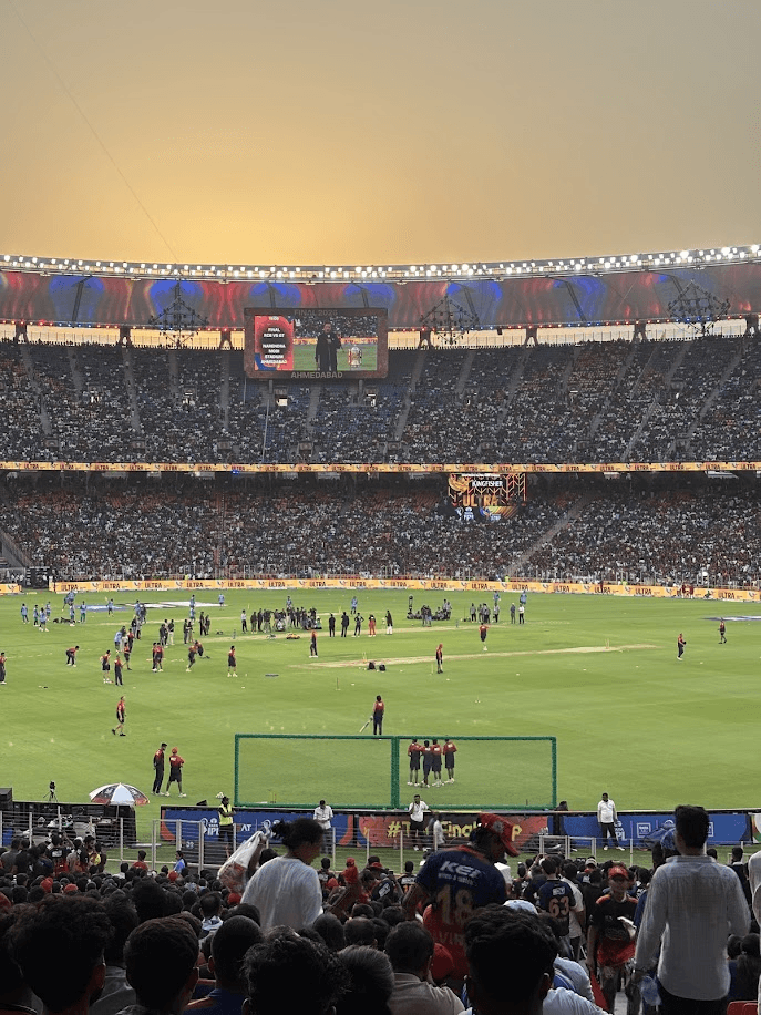 View of a cricket stadium